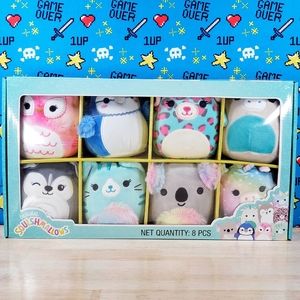 Squishmallow Bluejay Husky Owl Koala Cat Cheetah Dragon Pegasus 5" 8 Pack New